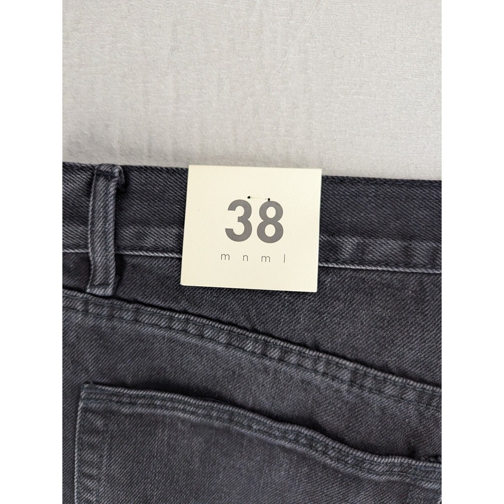 MNML Jeans Mens Sz 38 Raw Hem Cowboy Classiccore D212 Button Fly Charcoal - Picture 8 of 15